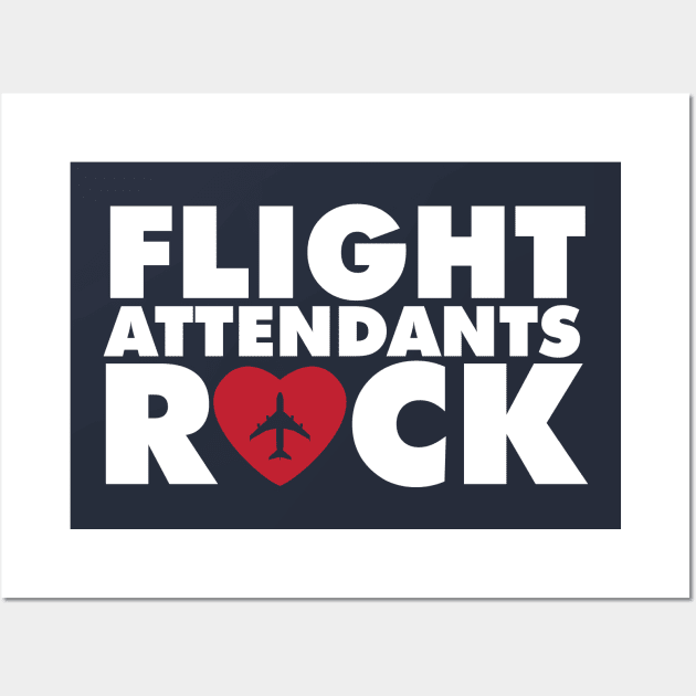 Flight Attendants rock with plane inside hearth Wall Art by Avion